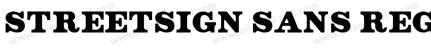 StreetSign Sans Regular字体转换
